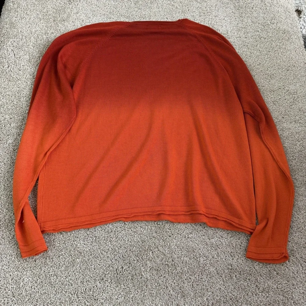 Y2K Kani Jeans Sweater Mens 2XL Orange Acrylic Tight Knit Pullover Streetwear